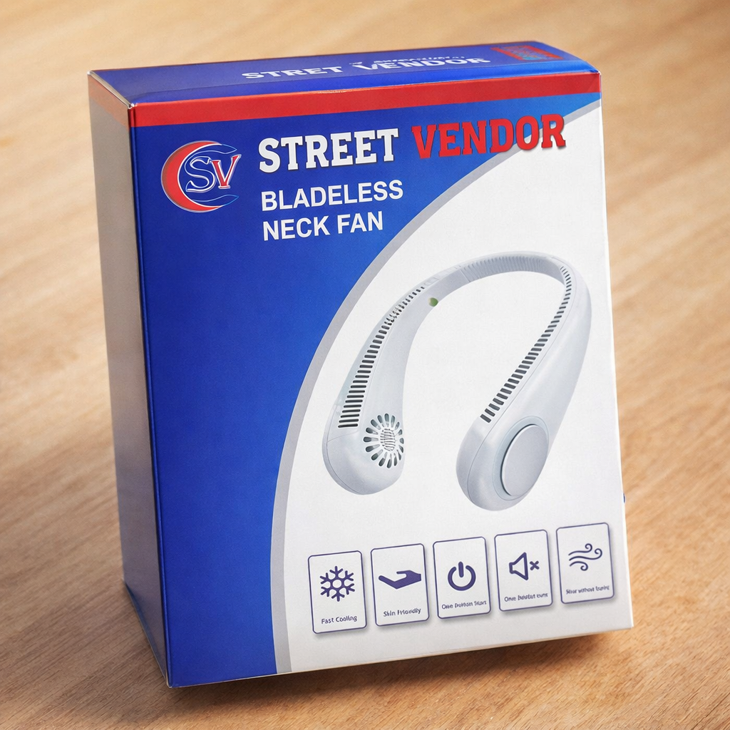 Premium Bladeless Neck Fan | Wearable Silicone Personal Air Cooler