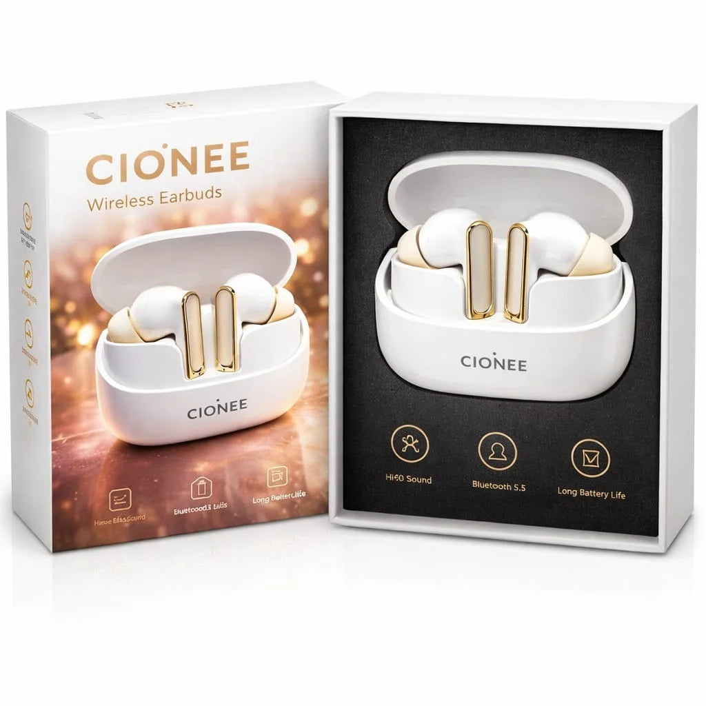 GIONEE True Wireless Earbuds Bluetooth 5.3 â ENC Noise Reduction, Hi-Fi Stereo Sound, Touch Control, USB-C Fast Charging, IPX5 Waterproof