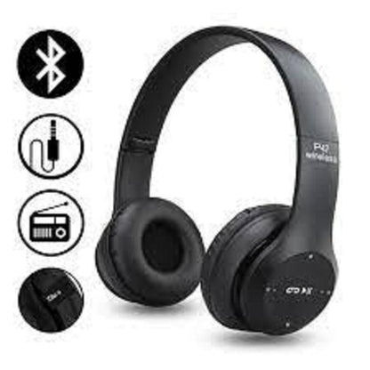P47 Wireless Headphones | Bluetooth Foldable Headset | Stereo Sound | FM Radio & TF Card Support