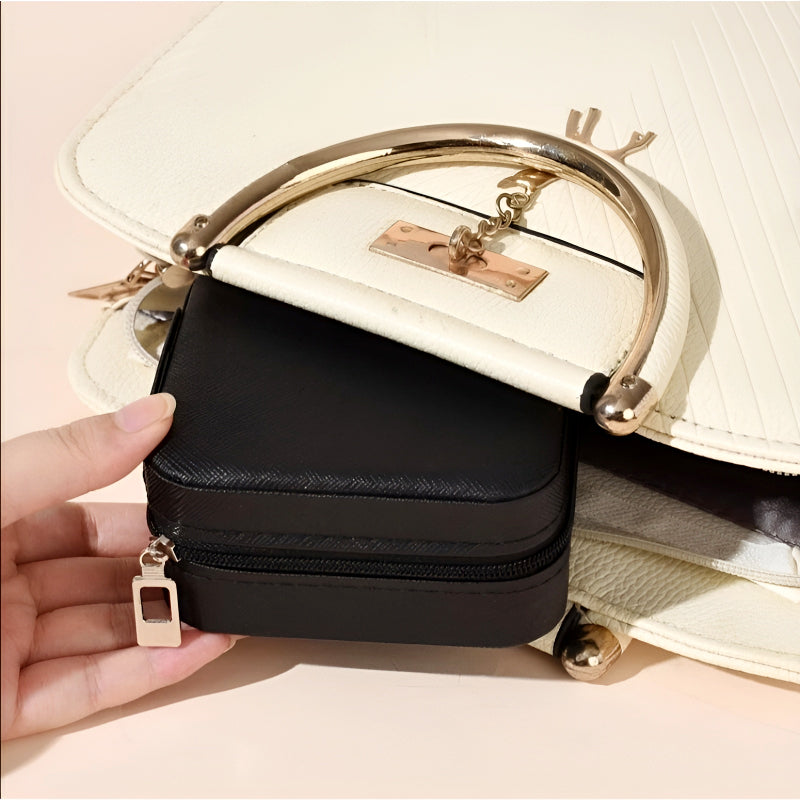 Mini Jewelry Organizer Box | Portable Compact Storage for Accessories