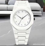 White Arabic Aura Watch | Stylish Arabic Dial Watch for Men & Women