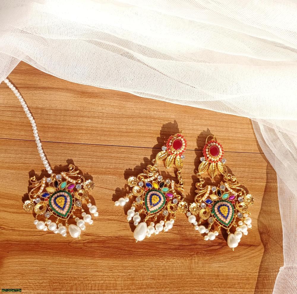 Gold Plated Earrings Set | Bridal & Festive Jewelry Pakistan
