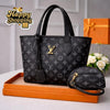 Women Leather Handbag Set | Stylish Plain Bag Set