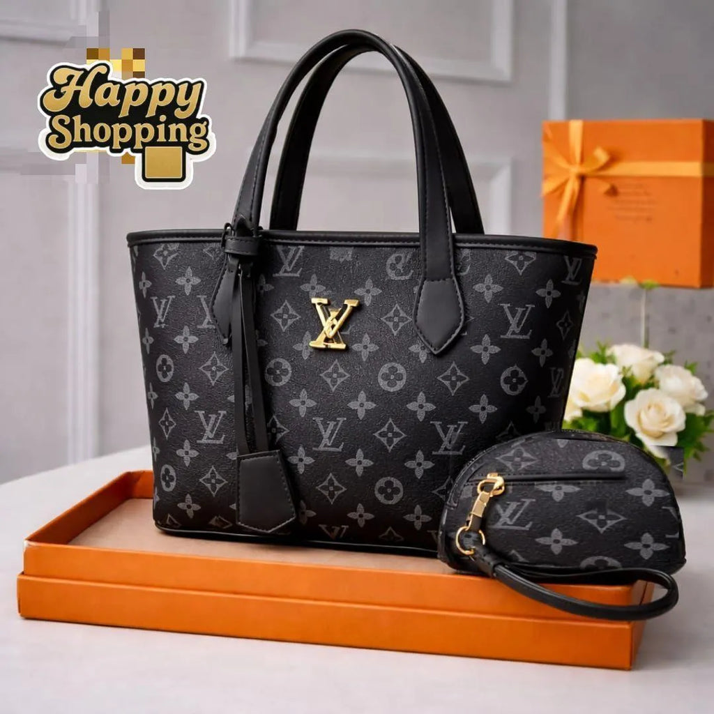 Women Leather Handbag Set | Stylish Plain Bag Set