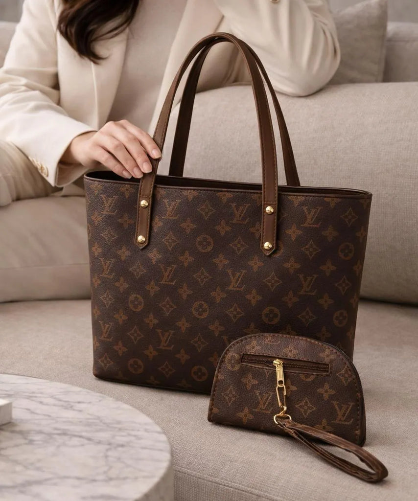 Women Leather Handbag Set | Stylish Plain Bag Set