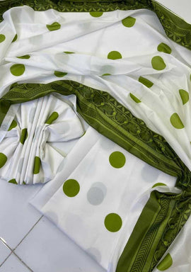 3 Piece Swiss Cambric Cotton Suit | Digital Print Silk Dupatta Unstitched