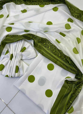 3 Piece Swiss Cambric Cotton Suit | Digital Print Silk Dupatta Unstitched