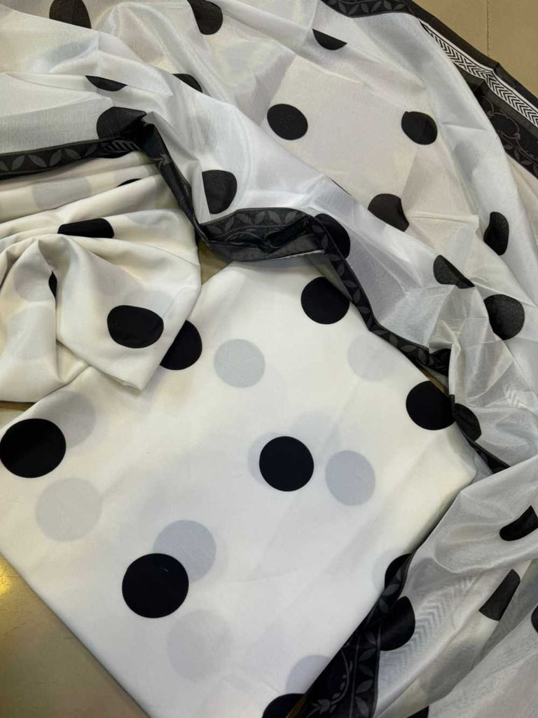 3 Piece Swiss Cambric Cotton Suit | Digital Print Silk Dupatta Unstitched