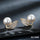 Korean Leaf Pearl Earrings | Silver Gold Post Back Earrings