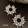 Hexa Star Zircon Earrings Pack of 2 | Golden & Silver