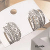 Korean Zircon Pearl Earrings Pack of 2 | Silver & Golden