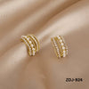 Korean Zircon Pearl Earrings Pack of 2 | Silver & Golden