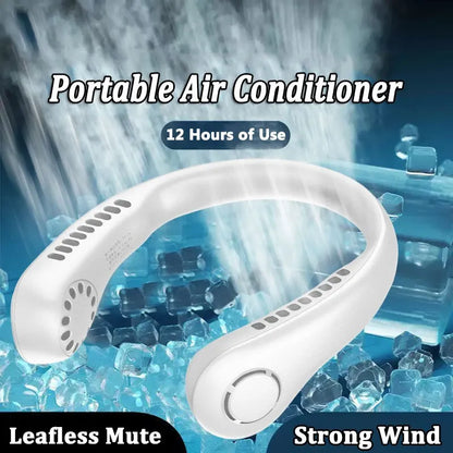 Premium Bladeless Neck Fan | Wearable Silicone Personal Air Cooler