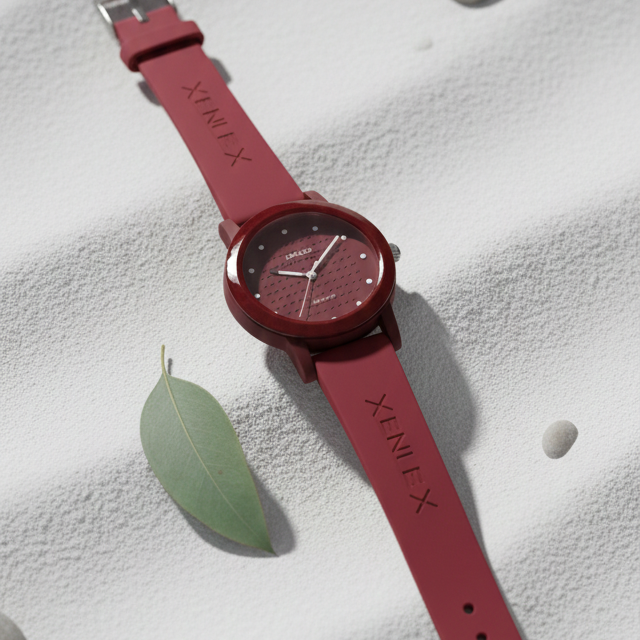 Ladies Waterproof Watch | Elegant Round Dial Soft Strap Watch