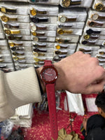 Ladies Waterproof Watch | Elegant Round Dial Soft Strap Watch