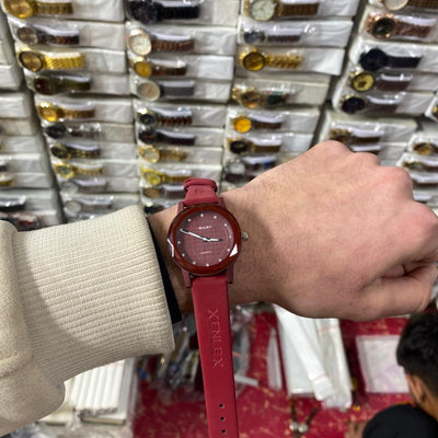 Ladies Waterproof Watch | Elegant Round Dial Soft Strap Watch