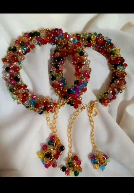 Multicolor Crystal Gajrey Bracelets Set | Women Fashion Jewelry