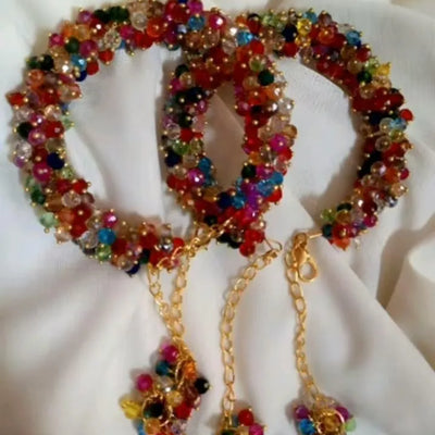 Multicolor Crystal Gajrey Bracelets Set | Women Fashion Jewelry