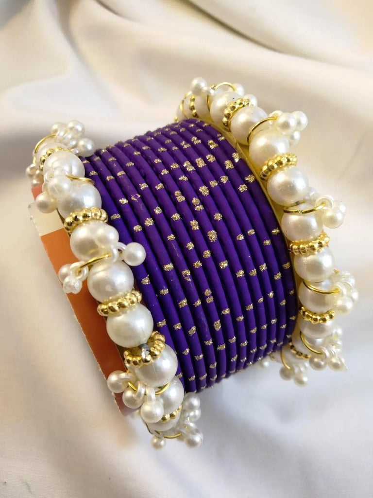 Hyderabadi Crystal Kara Bangle | Silver Plated Women Bracelet