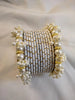 Hyderabadi Crystal Kara Bangle | Silver Plated Women Bracelet