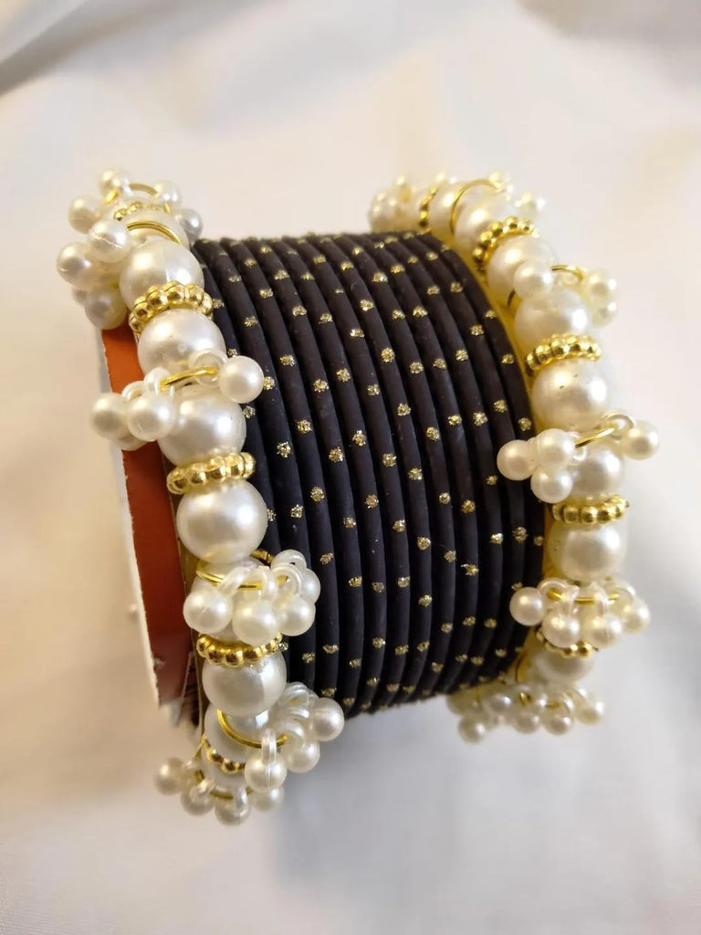 Hyderabadi Crystal Kara Bangle | Silver Plated Women Bracelet