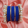 Silver Plated Pearl Kara Bangle | Elegant Women Bracelet