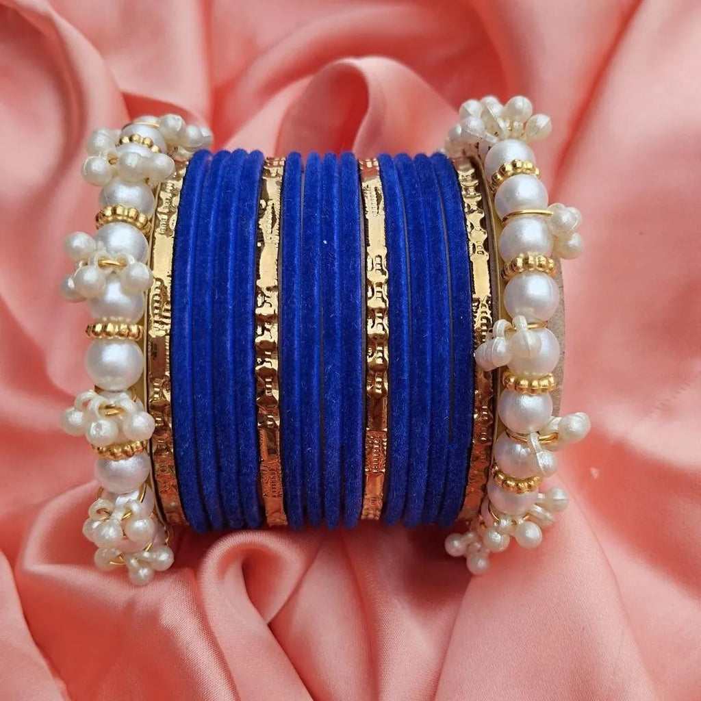 Silver Plated Pearl Kara Bangle | Elegant Women Bracelet