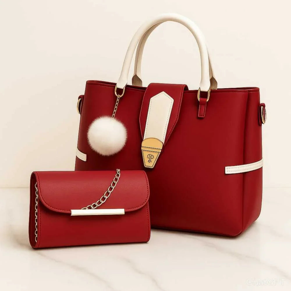 2 PCS High Quality Bags Set for Women | Stylish Durable Handbag Combo