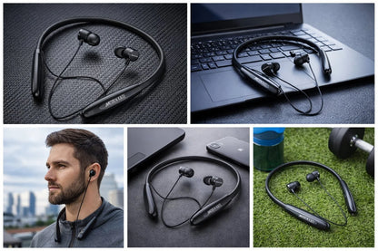 Modern K8 Neckband Wireless Earphones | Bluetooth 5.2 | Deep Bass | Long Battery