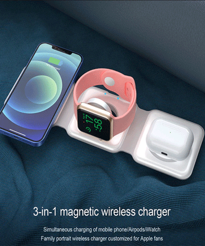 3 in 1 Magnetic Wireless Charger 15W Fast Charging