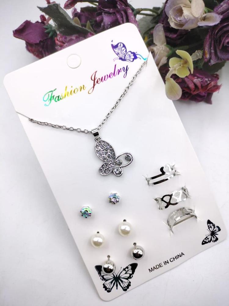 6 Piece Earrings Gift Box | Gold Plated Crystal Earrings Set