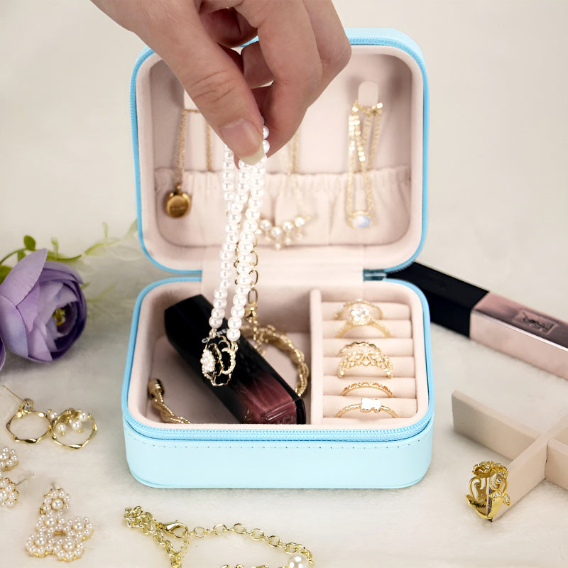 Mini Jewelry Organizer Box | Portable Compact Storage for Accessories