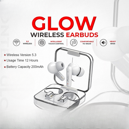 Fontec Glow Airbuds | ENC Gaming Wireless Earbuds with LED Display