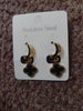 1 Carat Gold Clover Earrings Black Stone | Women Fashion Jewelry