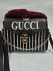 Mustard Furry Handbag | Rexine Gold Chain Stylish Bag