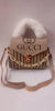Mustard Furry Handbag | Rexine Gold Chain Stylish Bag