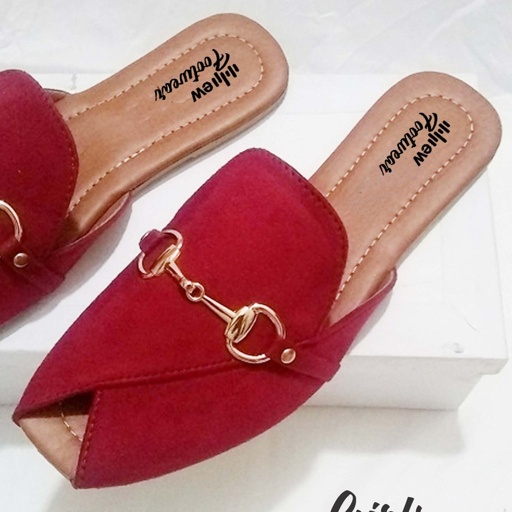 Flat Slippers Women & Girls Black | Genuine Leather Peshawri Kheri 36