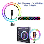 RGB Ring Light 26CM MJ26 with 7ft Stand | Mobile Holder for Photography