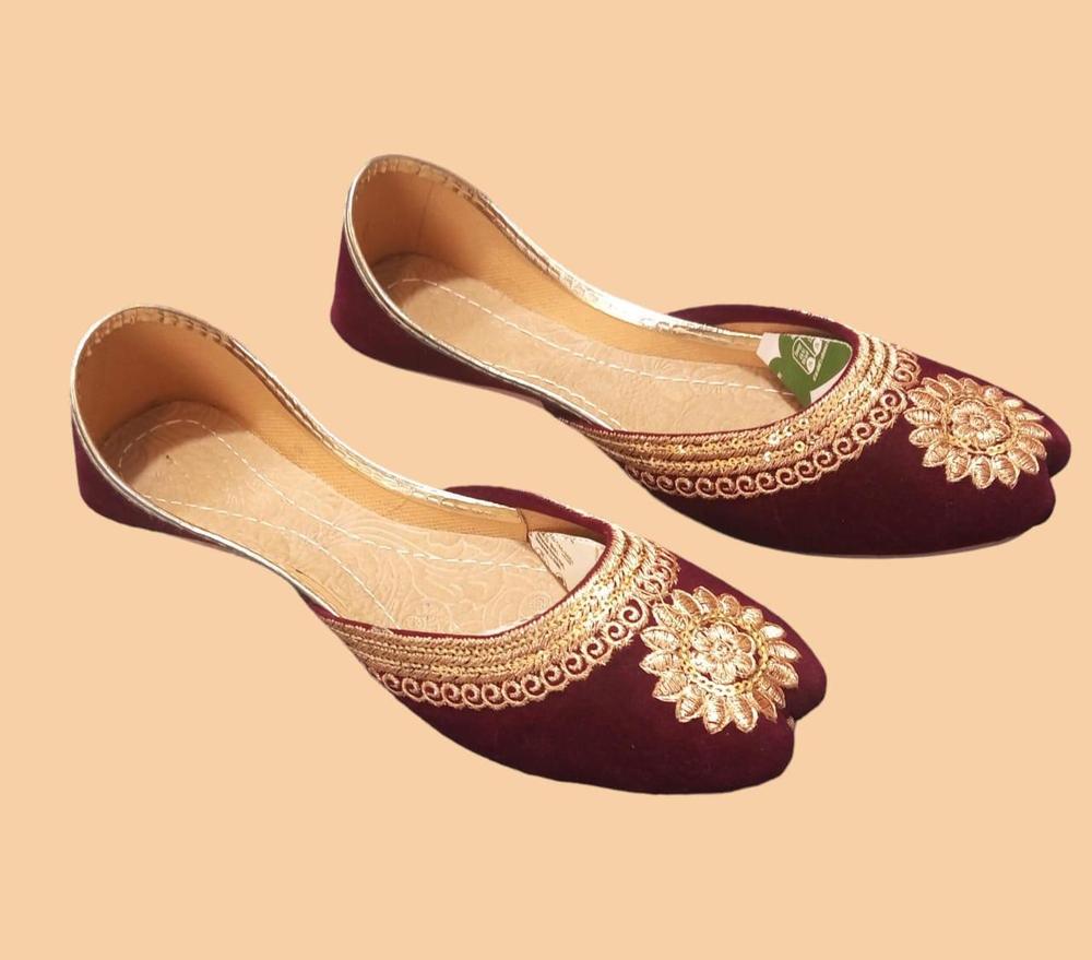 Women Velvet Embroidered Khussa | Fancy Traditional Shoes
