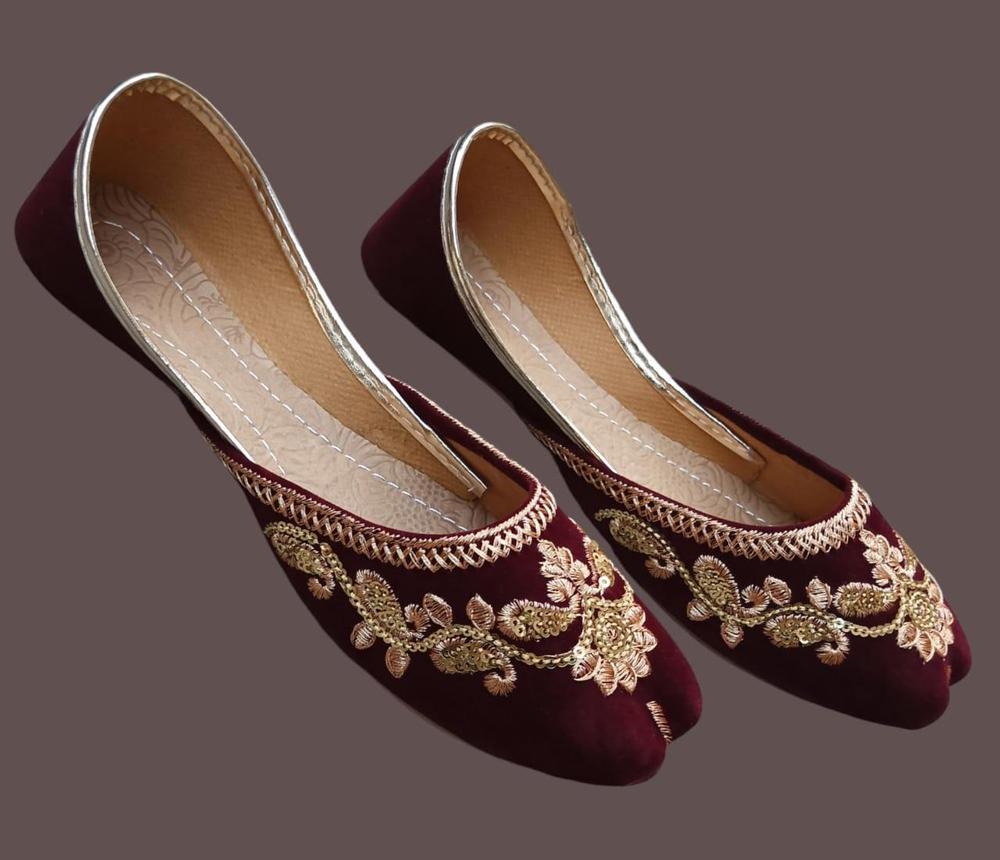 Women Velvet Embroidered Khussa | Fancy Traditional Shoes
