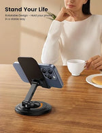 Adjustable Table Stand for Mobile & Tablet | Foldable Desk Phone Holder | Anti-Slip Base