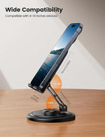 Adjustable Table Stand for Mobile & Tablet | Foldable Desk Phone Holder | Anti-Slip Base