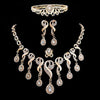 African Bridal Jewelry Set Gold Plated CZ Crystal