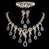 African Bridal Jewelry Set Gold Plated CZ Crystal