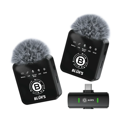 BX-18 Wireless Lavalier Collar Microphone | Bluetooth Mic | Clear Voice Recording