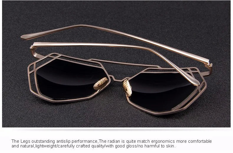 Badtemper Oversized Mirror Sunglasses Women Polarized