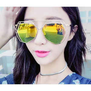 Badtemper Oversized Mirror Sunglasses Women Polarized