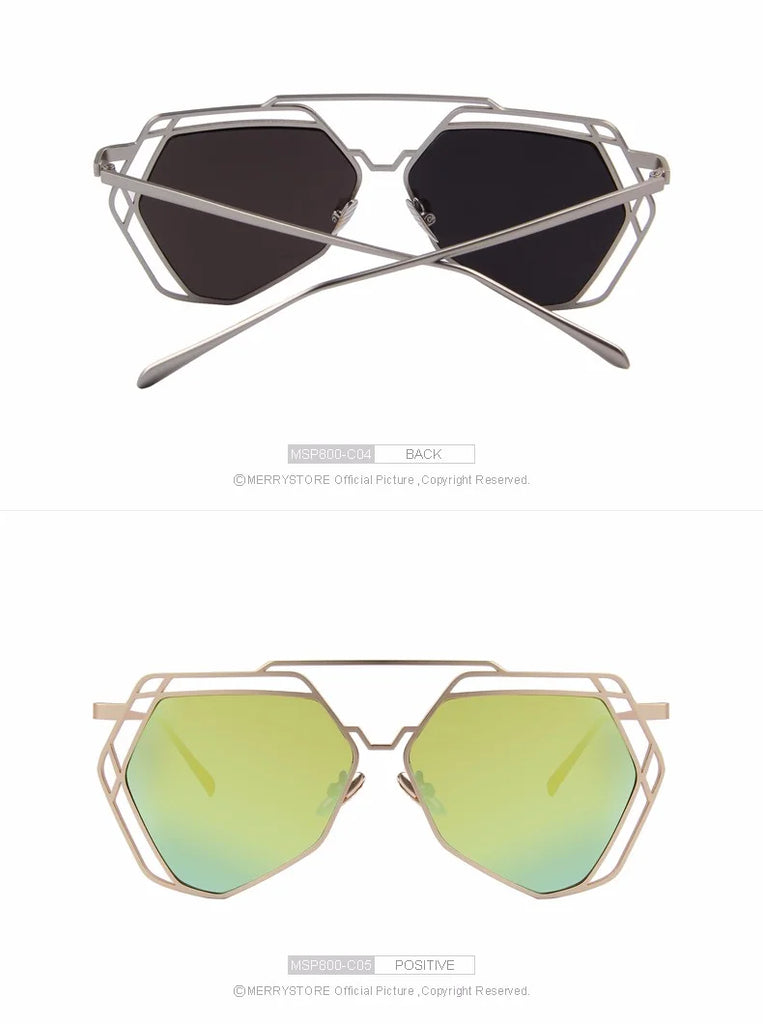 Badtemper Oversized Mirror Sunglasses Women Polarized