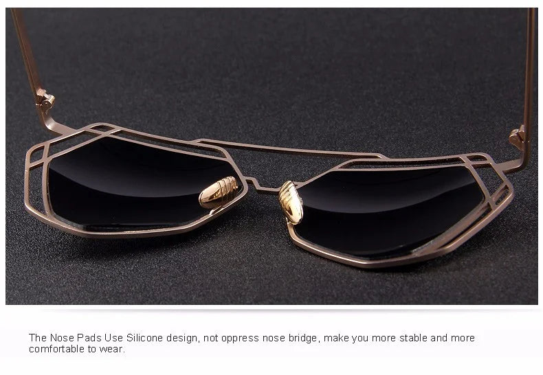 Badtemper Oversized Mirror Sunglasses Women Polarized