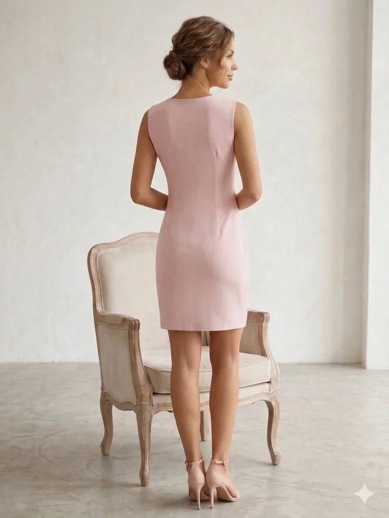 Elegant Sequin Beaded Geometric Cocktail Dress Women